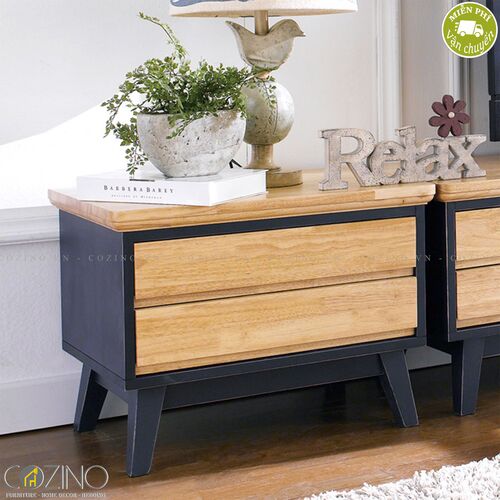 Tủ 2ngăn kéo Lantana gỗ cao su- đẹp, giá rẻ tại hcm và hà nội
