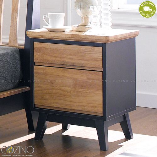 Tủ đầu giường Lantana 2 hộc gỗ cao su- đẹp, giá rẻ tại hcm và hà nội
