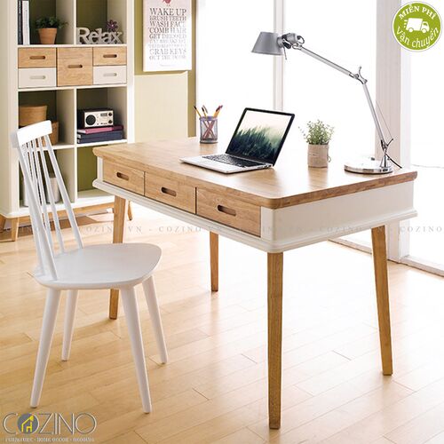 Bàn làm việc Canna gỗ cao su- đẹp, giá rẻ tại hcm và hà nội