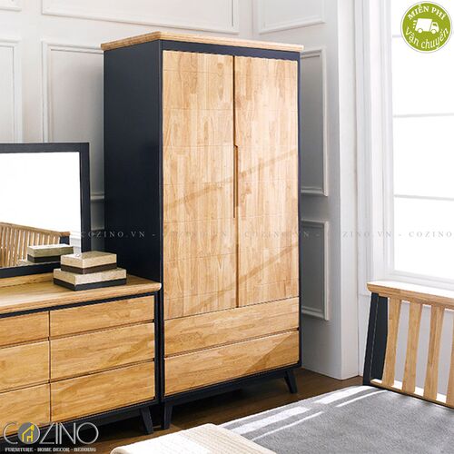 Tủ quần áo Lantana gỗ cao su (nhiều kích thước)- đẹp, giá rẻ tại hcm và hà nội