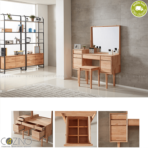 Bàn trang điểm Poppy gỗ cao su (chưa bao gồm ghế)- đẹp, giá rẻ tại hcm và hà nội