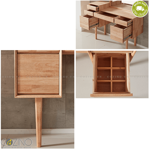Bàn trang điểm Poppy gỗ cao su (chưa bao gồm ghế)- đẹp, giá rẻ tại hcm và hà nội