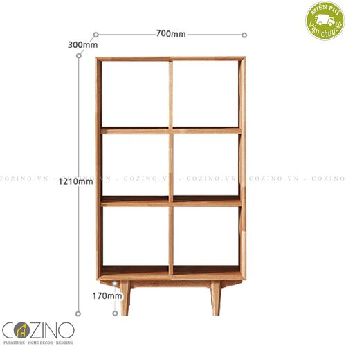 Tủ kệ sách, tủ trưng bày 2x3 ngăn Calla gỗ cao su- đẹp, giá rẻ tại hcm và hà nội