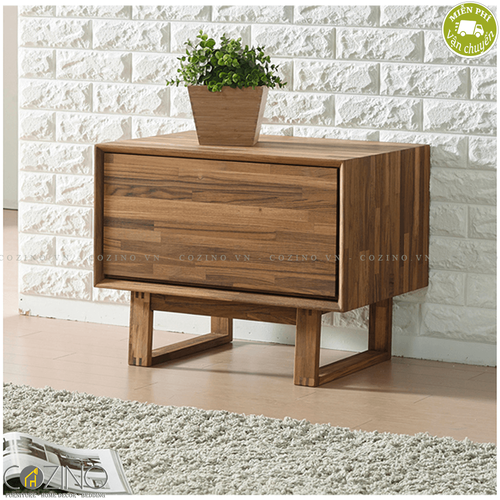 Tủ đầu giường 1 ngăn kéo Begonia 1 hộc gỗ cao su- đẹp, giá rẻ tại hcm và hà nội