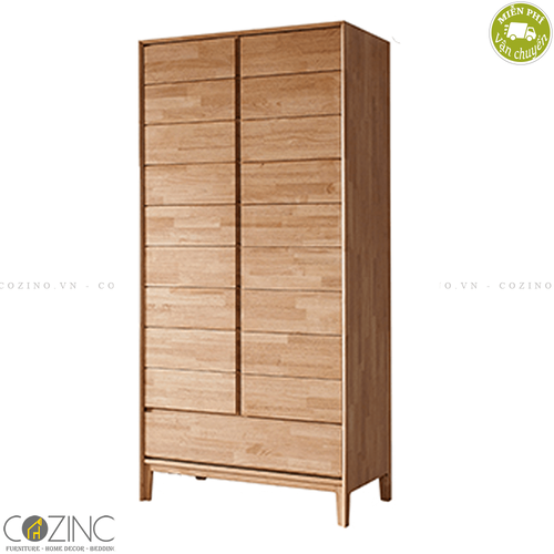 Tủ quần áo 2 cánh Poppy gỗ cao su (nhiều kích thước)- đẹp, giá rẻ tại hcm và hà nội