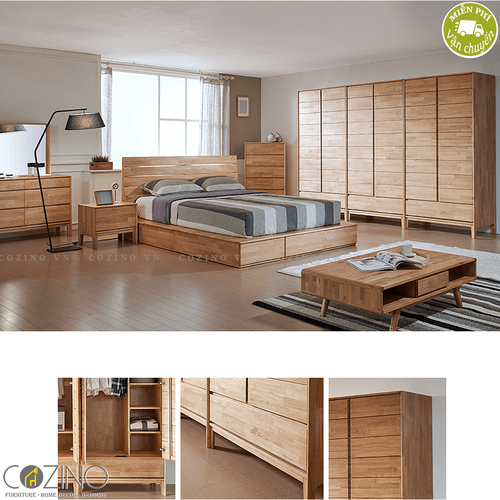 Tủ quần áo 2 cánh Poppy gỗ cao su (nhiều kích thước)- đẹp, giá rẻ tại hcm và hà nội
