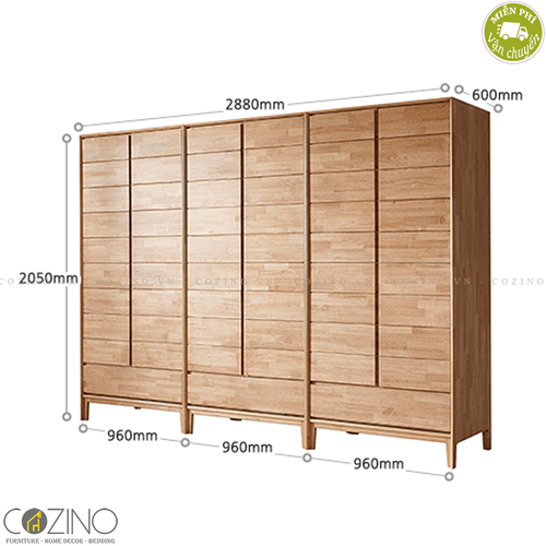Tủ quần áo 2 cánh Poppy gỗ cao su (nhiều kích thước)- đẹp, giá rẻ tại hcm và hà nội