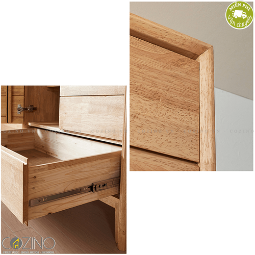 Tủ quần áo 2 cánh Poppy gỗ cao su (nhiều kích thước)- đẹp, giá rẻ tại hcm và hà nội