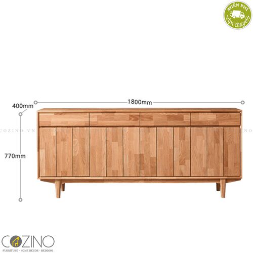 Tủ trưng bày lưu trữ Calla B gỗ cao su 1m8- đẹp, giá rẻ tại hcm và hà nội