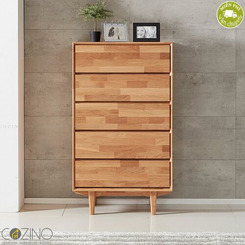 Tủ 5 ngăn kéo 5 tầng Calla gỗ cao su- đẹp, giá rẻ tại hcm và hà nội