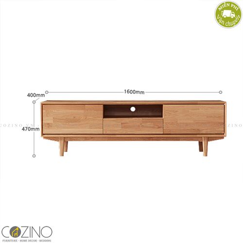 Tủ tivi 3 ngăn kéo 1 hộc Calla gỗ cao su- đẹp, giá rẻ tại hcm và hà nội