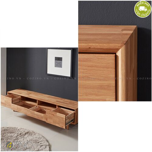 Tủ tivi 4 ngăn kéo 2 hộc Calla B gỗ cao su- đẹp, giá rẻ tại hcm và hà nội