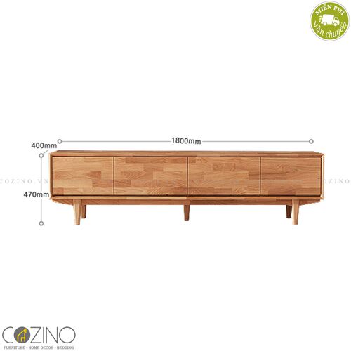 Tủ tivi 2 cánh 2 ngăn kéo Calla A gỗ cao su- đẹp, giá rẻ tại hcm và hà nội