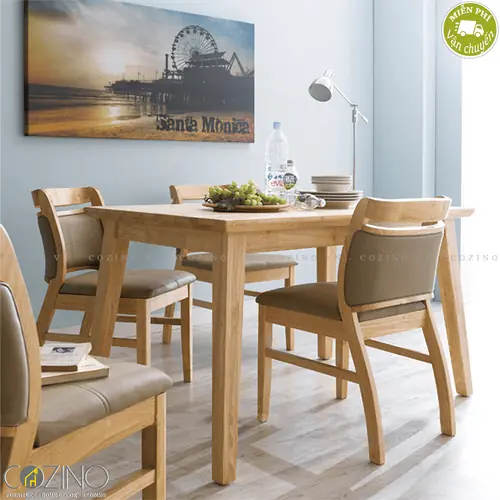 Bộ bàn ăn 4 ghế Ashley bằng gỗ nhiều màu 1m2- đẹp, giá rẻ tại hcm và hà nội
