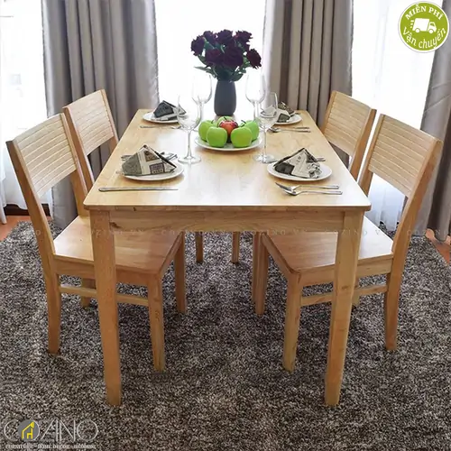 Bộ bàn ăn 6 ghế Cherry gỗ cao su nhiều màu- đẹp, giá rẻ tại hcm và hà nội