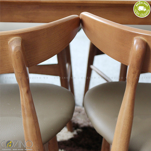 Bộ bàn ăn 4 ghế Lunar màu tự nhiên 1m2- đẹp, giá rẻ tại hcm và hà nội