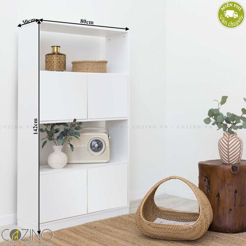 Tủ kệ sách lớn Blake gỗ tự nhiên- đẹp, giá rẻ tại hcm và hà nội