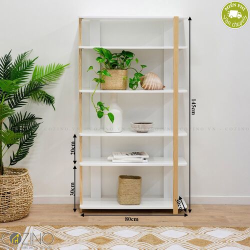 Kệ sách Mari gỗ cao su- đẹp, giá rẻ tại hcm và hà nội