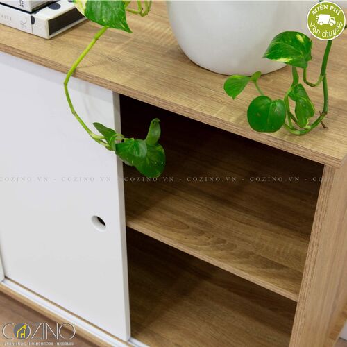 Tủ trưng bày nhỏ Blake gỗ tự nhiên màu trắng- đẹp, giá rẻ tại hcm và hà nội