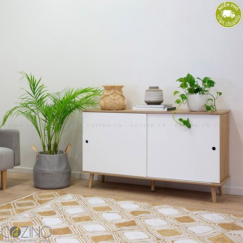 Tủ trưng bày nhỏ Blake gỗ tự nhiên màu trắng- đẹp, giá rẻ tại hcm và hà nội