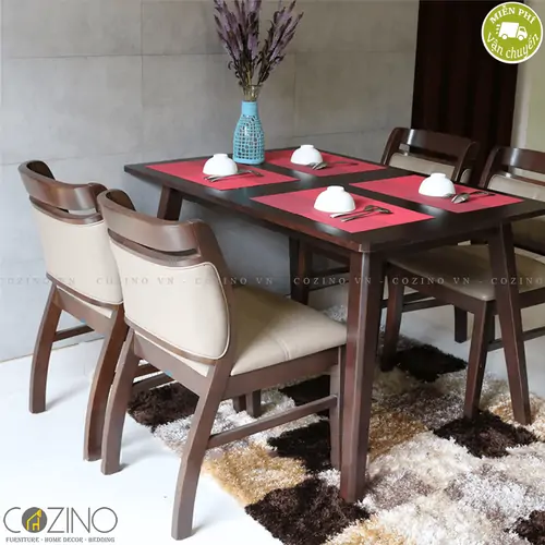 Bộ bàn ăn 6 ghế Ashley bằng gỗ nhiều màu 1m6- đẹp, giá rẻ tại hcm và hà nội