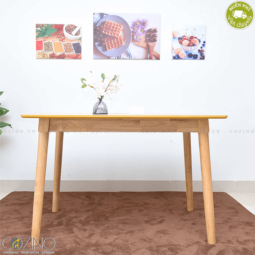 Bộ bàn ghế ăn Mango 6 ghế màu tự nhiên (nhiều kích thước)- đẹp, giá rẻ tại hcm và hà nội