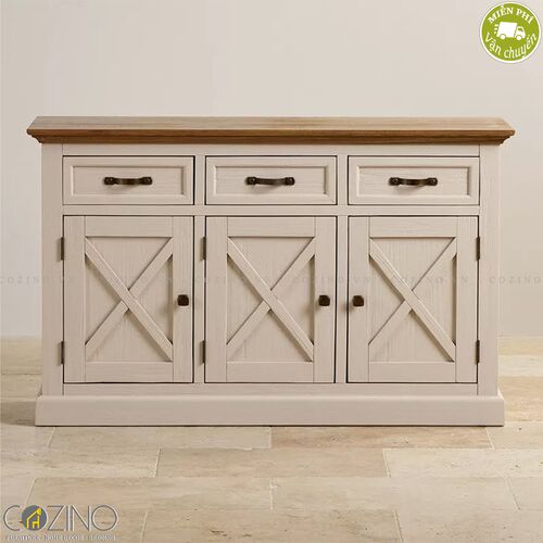 Tủ chén Sark loại lớn gỗ sồi Mỹ- đẹp, giá rẻ tại hcm và hà nội