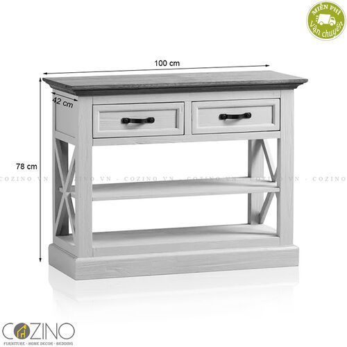 Bàn Console Sark gỗ sồi Mỹ 1m- đẹp, giá rẻ tại hcm và hà nội