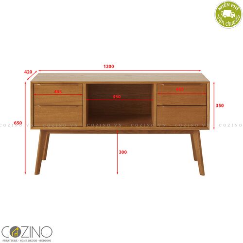 Tủ lưu trữ 4 ngăn 1 hộc Portobello gỗ tự nhiên- đẹp, giá rẻ tại hcm và hà nội