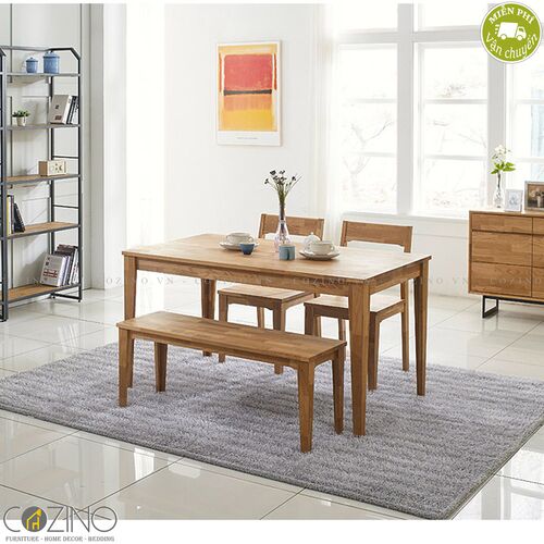Bộ bàn ăn 4 chỗ Calla gỗ cao su- đẹp, giá rẻ tại hcm và hà nội