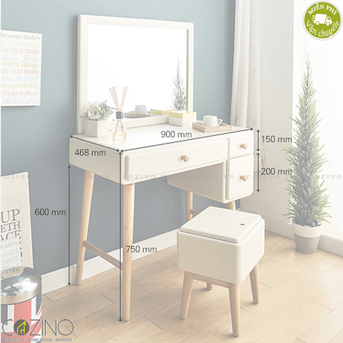Bộ bàn trang điểm Pansy gỗ cao su- đẹp, giá rẻ tại hcm và hà nội