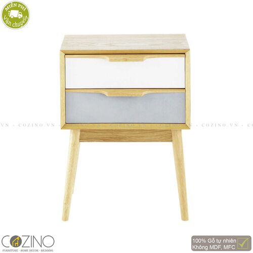 Tủ đầu giường 2 ngăn kéo SENJA gỗ tự nhiên- đẹp, giá rẻ tại hcm và hà nội