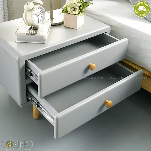 Tủ ngăn kéo Camelia 2 hộc gỗ cao su- đẹp, giá rẻ tại hcm và hà nội