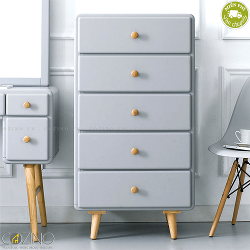 Tủ ngăn kéo Camelia 5 hộc gỗ cao su- đẹp, giá rẻ tại hcm và hà nội