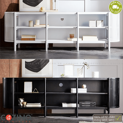 Tủ trưng bày, tủ tivi Flavio - Màu đen- đẹp, giá rẻ tại hcm và hà nội