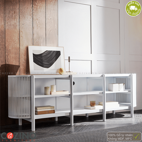 Tủ trưng bày, tủ tivi Flavio - Màu trắng- đẹp, giá rẻ tại hcm và hà nội