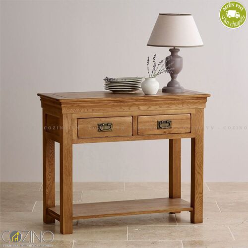 Bàn Console French Farmhouse gỗ sồi Mỹ- đẹp, giá rẻ tại hcm và hà nội