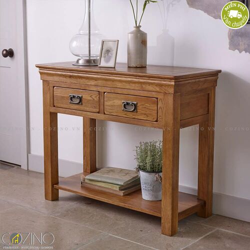 Bàn Console French Farmhouse gỗ sồi Mỹ- đẹp, giá rẻ tại hcm và hà nội