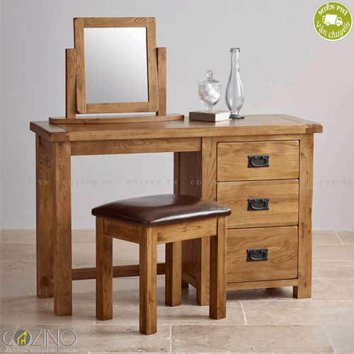 Bộ bàn trang điểm Original Rustic gỗ sồi Mỹ- đẹp, giá rẻ tại hcm và hà nội