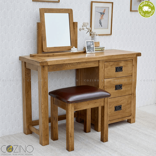 Bộ bàn trang điểm Original Rustic gỗ sồi Mỹ- đẹp, giá rẻ tại hcm và hà nội