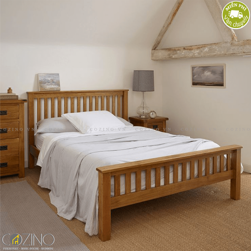 Giường Original Rustic gỗ sồi Mỹ (nhiều kích thước)- đẹp, giá rẻ tại hcm và hà nội
