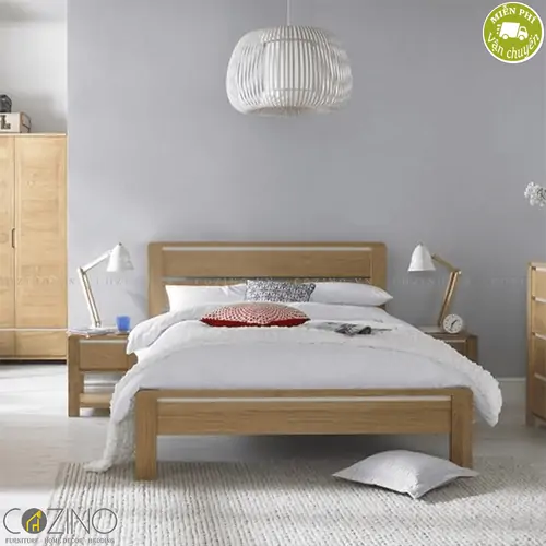 Giường Chain 100% gỗ sồi Mỹ(nhiều kích thước)- đẹp, giá rẻ tại hcm và hà nội