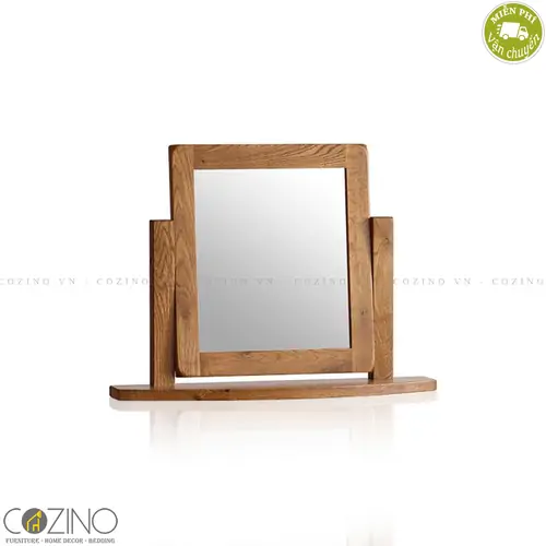 Gương để bàn Original Rustic gỗ sồi Mỹ- đẹp, giá rẻ tại hcm và hà nội
