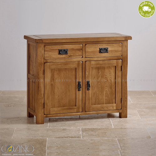Tủ chén nhỏ Original Rustic gỗ sồi Mỹ1m- đẹp, giá rẻ tại hcm và hà nội