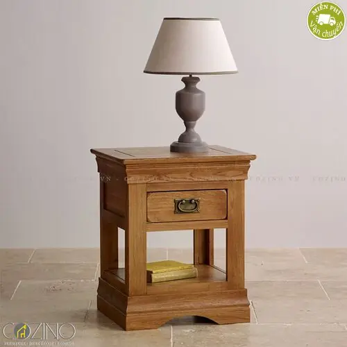 Tủ đầu giường French Farmhouse 1 ngăn gỗ sồi- đẹp, giá rẻ tại hcm và hà nội
