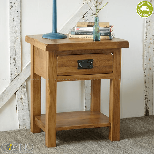 Tủ đầu giường Original Rustic 1 ngăn gỗ sồi mỹ- đẹp, giá rẻ tại hcm và hà nội