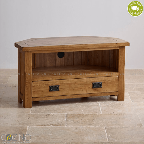 Tủ tivi góc Original Rustic gỗ sồi mỹ- đẹp, giá rẻ tại hcm và hà nội