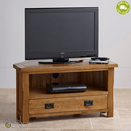 Tủ tivi góc Original Rustic gỗ sồi mỹ- đẹp, giá rẻ tại hcm và hà nội