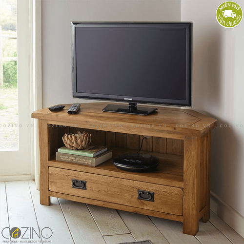 Tủ tivi góc Original Rustic gỗ sồi mỹ- đẹp, giá rẻ tại hcm và hà nội