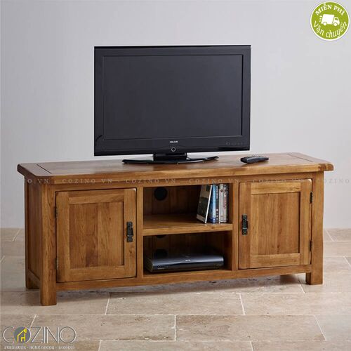 Tủ tivi Original Rustic lớn 1m4 gỗ sồi Mỹ- đẹp, giá rẻ tại hcm và hà nội